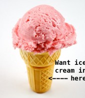 Strawberry Ice Cream Cone