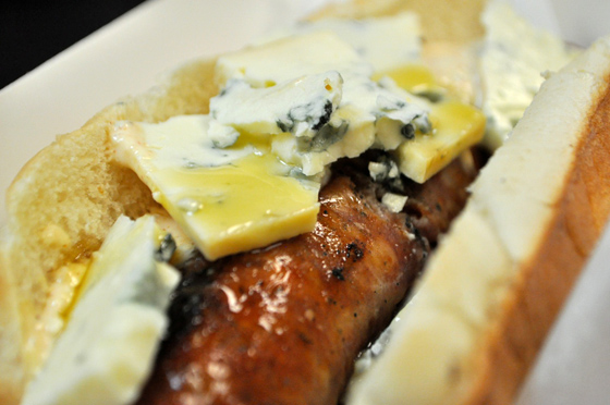 09 Smoked Crayfish and Pork Sausage with Cajun Shrimp Remoulade and Smoked Blue Cheese Drizzled with Honey copy