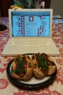 The View from Your Laptop: Hot Dogs and Sausage with Greens