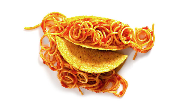 Ahead of the Times on Spaghetti Tacos
